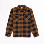 Πουκάμισο καρό μακρυμάνικο για αγόρι χρώμα καφέ-μπλε Funky 224-108112-1