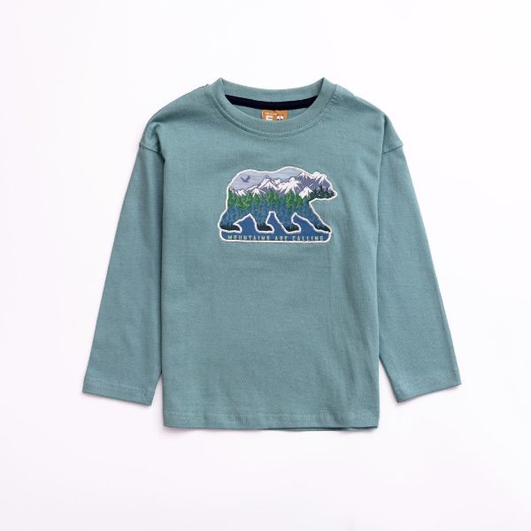 Μπλούζα μακρυμάνικη για αγόρι σε χρώμα iceland blue FUNKY 224-306127-2