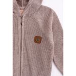 Ζακέτα πλεκτή για αγόρι σε χρώμα μπεζ FUNKY 224-310109-1