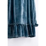 Φόρεμα βελουτέ για κορίτσι μέντα funky 224-529109-1
