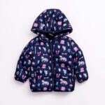 Μπουφάν για κορίτσι μπλε allover funky 224-718102-1