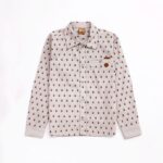 Πουκάμισο μακρυμάνικο για αγόρι χρώμα μπεζ καφέ Funky 224-108103-2