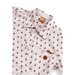 Πουκάμισο μακρυμάνικο για αγόρι χρώμα ανοιχτό γκρι-μόκα Funky 224-108103-2