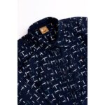 Πουκάμισο μακρυμάνικο για αγόρι χρώμα μπλε allover Funky 224-108105-1