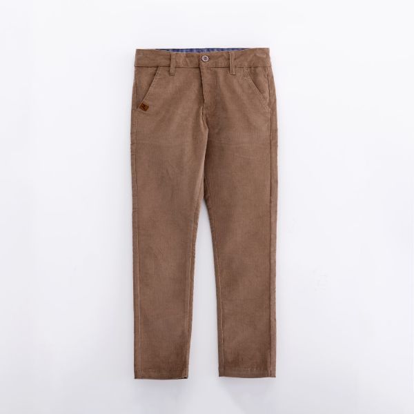 Παντελόνι κοτλέ για αγόρι σε χρώμα ανοιχτό καφέ FUNKY 224-111103-1