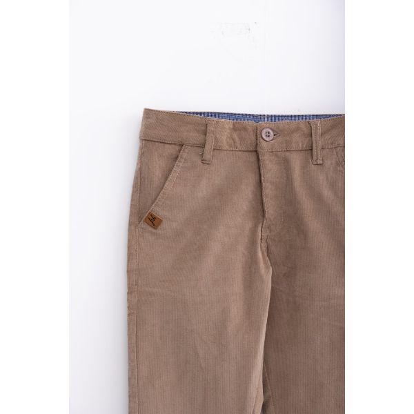 Παντελόνι κοτλέ για αγόρι σε χρώμα ανοιχτό καφέ FUNKY 224-111103-1