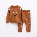 Σετ βρεφικές φόρμες για κορίτσι σε χρώμα caramel Funky 224-917115-1