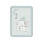 Κουβέρτα κούνιας βελουτέ Elephant Time Πράσινη 110×140cm Kikka Boo 31103020130