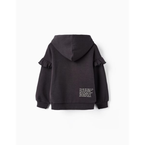Μπλούζα μακρυμάνικη φούτερ για κορίτσι σκούρο γκρι ZIPPY ZKGAP0202_23053