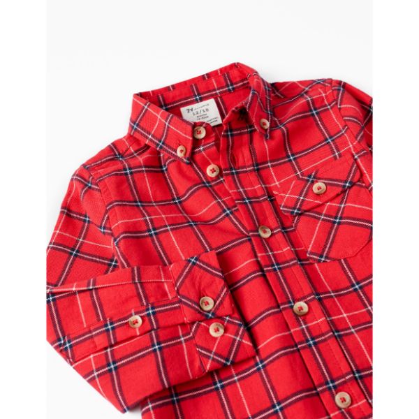 Βρεφικό πουκάμισο για αγόρι σε χρώμα κόκκινο καρό ZIPPY ZBBAP0302_23042