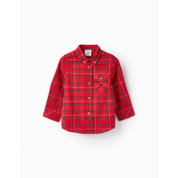 Βρεφικό πουκάμισο για αγόρι σε χρώμα κόκκινο καρό ZIPPY ZBBAP0302_23042