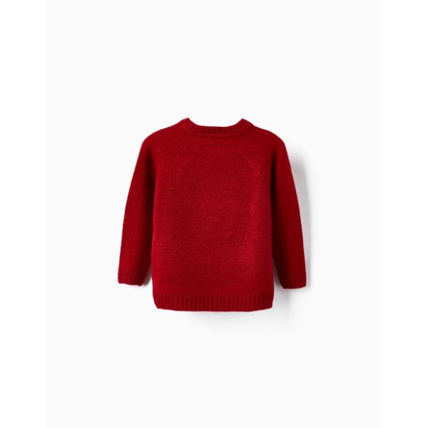 Βρεφική μπλούζα πλεκτή για αγόρι σε χρώμα κόκκινο ZIPPY ZBBAP0202_23056