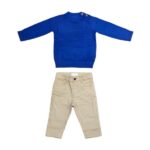 Σετ βρεφικό μπλούζα πλεκτή-παντελόνι για αγόρι σε χρώμα μπλε-μπεζ Zippy ZBBAP0202_2400724