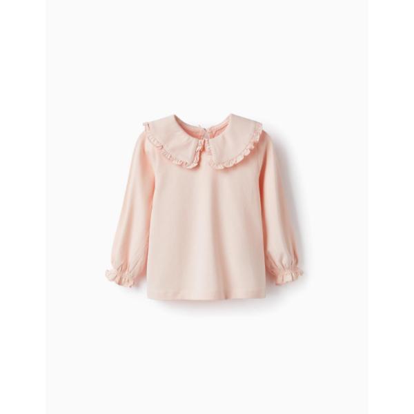 Μπλούζα βρεφική για κορίτσι ανοιχτό ροζ ZIPPY ZBGAP0303_24011