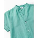 Πουκάμισο λινό κοντομάνικο για αγόρι σε χρώμα πράσινο ZIPPY ZKBAP0302_24011