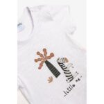 Βρεφικό σετ καλοκαιρινό για αγόρι χρώμα λευκό-ελεφαντί FUNKY 124-050111-1