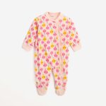 Βρεφικό φορμάκι μακρυμάνικο για κορίτσι σε χρώμα ροζ Funky 124-060105-1