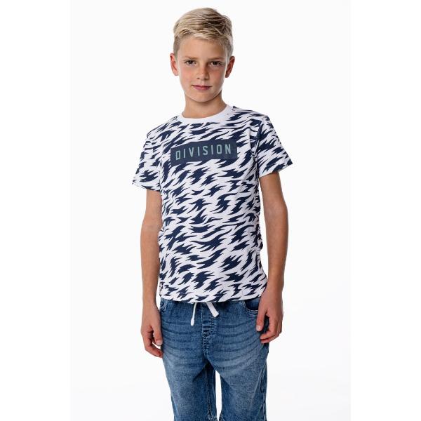 Σετ καλοκαιρινό φούτερ τζιν για αγόρι σε χρώμα λευκό-μπλε FUNKY 124-102104-1
