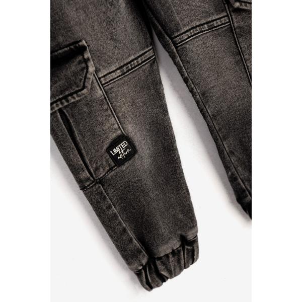 Παντελόνι φούτερ τζιν cargo για αγόρι σε χρώμα μαύρο FUNKY 124-312102-1