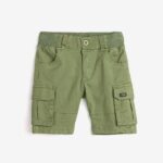 Βερμούδα σταθερή cargo για αγόρι σε χρώμα χακί FUNKY 124-313102-2