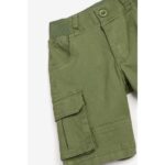 Βερμούδα σταθερή cargo για αγόρι σε χρώμα χακί 124-313102-2