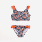 Παιδικό μαγιό μπικίνι κορίτσι fluo πορτοκαλί-λευκό Funky 124-0504-2