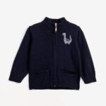 Ζακέτα βρεφική πλεκτή για αγόρι σε χρώμα σκούρο μπλε FUNKY 124-810100-1