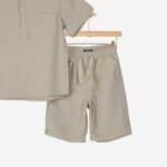 Σετ καλοκαιρινό για αγόρι σε χρώμα μπεζ Gang 124536