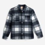 Πουκάμισο φλις μακρυμάνικο για αγόρι σε χρώμα μαύρο-λευκό καρό Funky 225-108111-1