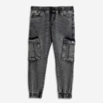 Παντελόνι τζιν cargo για αγόρι σε χρώμα μαύρο FUNKY 225-112100-1