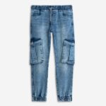 Παντελόνι τζιν cargo για αγόρι σε χρώμα μπλε FUNKY 225-112100-2
