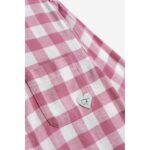 Πουκάμισο βαμβακερό για κορίτσι σε χρώμα ροζ-λευκό καρό Funky 225-508101-1