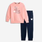 Σετ φόρμες φούτερ για κορίτσι σε χρώμα ροζ-μπλε Funky 225-517112-2