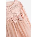 Φόρεμα μακρυμάνικο για κορίτσι σε χρώμα ροζ-χρυσό Funky 225-729115-1