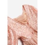 Φόρεμα μακρυμάνικο για κορίτσι σε χρώμα ροζ-χρυσό Funky 225-729115-1