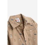 Σετ βρεφικό πουκάμισο-παντελόνι κοτλέ για αγόρι σε χρώμα ανοιχτό καφέ-ανθρακί Funky 225-822112-1