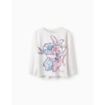 Μπλούζα μακό μακρυμάνικη για κορίτσι σε χρώμα λευκό Lilo&Stitch ZIPPY ZKGAP0303_24108