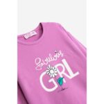 Σετ μπλουζοφόρεμα-κολάν για κορίτσι σε χρώμα ροζ-ανθρακί Funky 225-721102-2