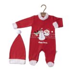 Βρεφικό φορμάκι χριστουγεννιάτικο κόκκινο maibella 01-3226