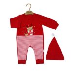 Βρεφικό φορμάκι χριστουγεννιάτικο κόκκινο maibella 01-9002