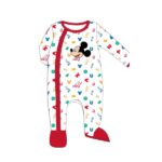 Βρεφικό φορμάκι μακό μακρυμάνικο για αγόρι λευκό-κόκκινο Mickey 053805