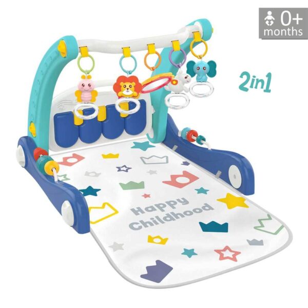 Γυμναστήριο-Περπατούρα Piano Happy 2 in 1 Blue Bebe Stars 100-189
