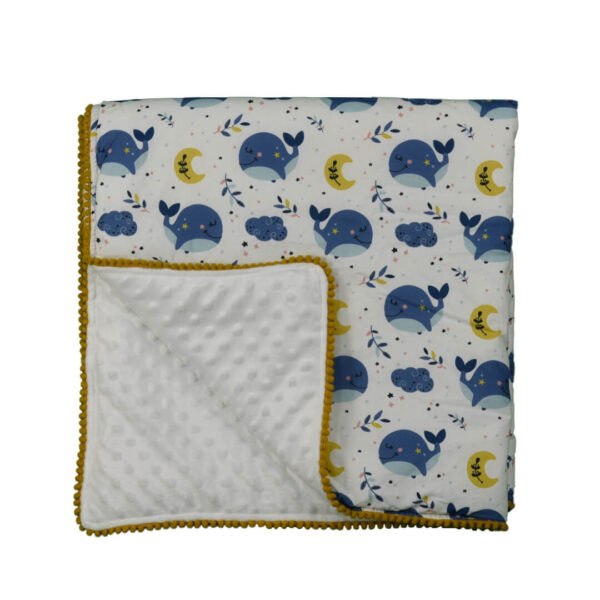 Κουβέρτα Αγκαλιάς Fleece Whale 90x90 Bebe Stars 3103
