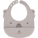 Kikka Boo Σαλιάρα Σιλικόνης με Συλλέκτη Τροφίμων Beige 31303030036