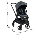 330 188 13 Πολυκαρότσι Mirage 3 σε 1 Grey Bebe Stars 330-188