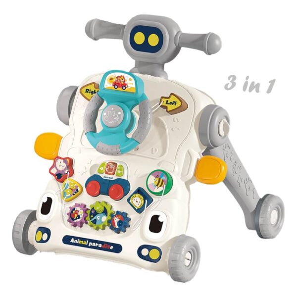 Περπατούρα Δραστηριοτήτων Robbie 3 in 1 Grey Bebe Stars 4244