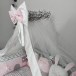 Κουνουπιέρα κούνιας από τούλι Sugar Family Ροζ Baby Star 520x185εκ. 7231-1