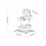 Κούνια Ηλεκτρική Imagine 2 in 1 Grey Bebe Stars 255-186