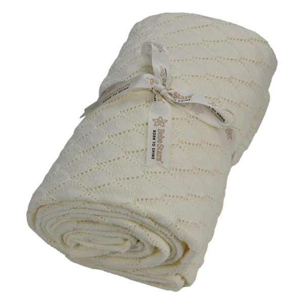 Κουβέρτα Κούνιας Πλεκτή Ivory Bebe Stars 308-183