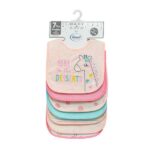 Σαλιάρες σετ 7 τμχ. με Αδιάβροχη Επένδυση Giraffe Pink Dimcol 31300702002